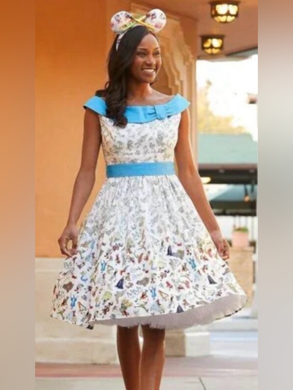 NWT Disney Parks sleeveless Disney character Ink and Paint dress 3X(No belt) - Picture 2 of 13
